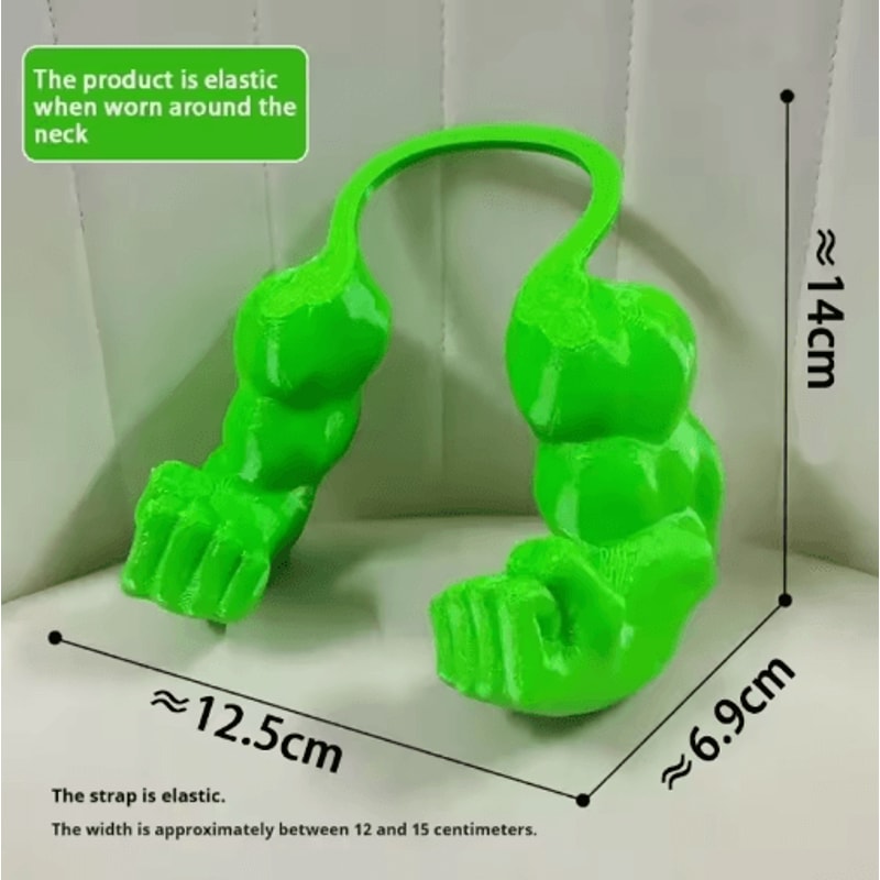 PowerPaws Muscle Arm Cat Pendant Collar Funny Strong Arm Pet Neck Accessory 7