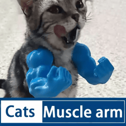 powerpaws muscle arm cat pendant collar funny strong arm pet neck accessory