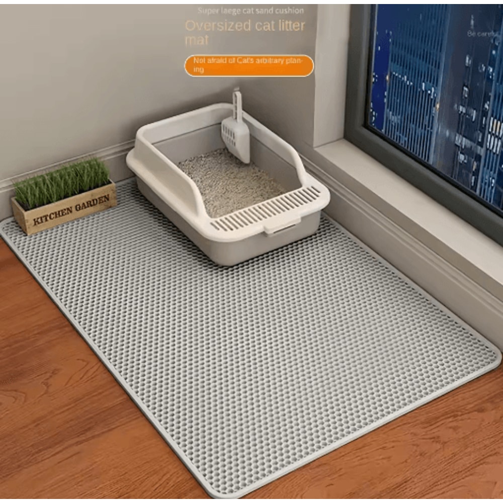 LitterLock Double Layer Waterproof Cat Litter Mat NonSlip Sand Trapping Pad 1