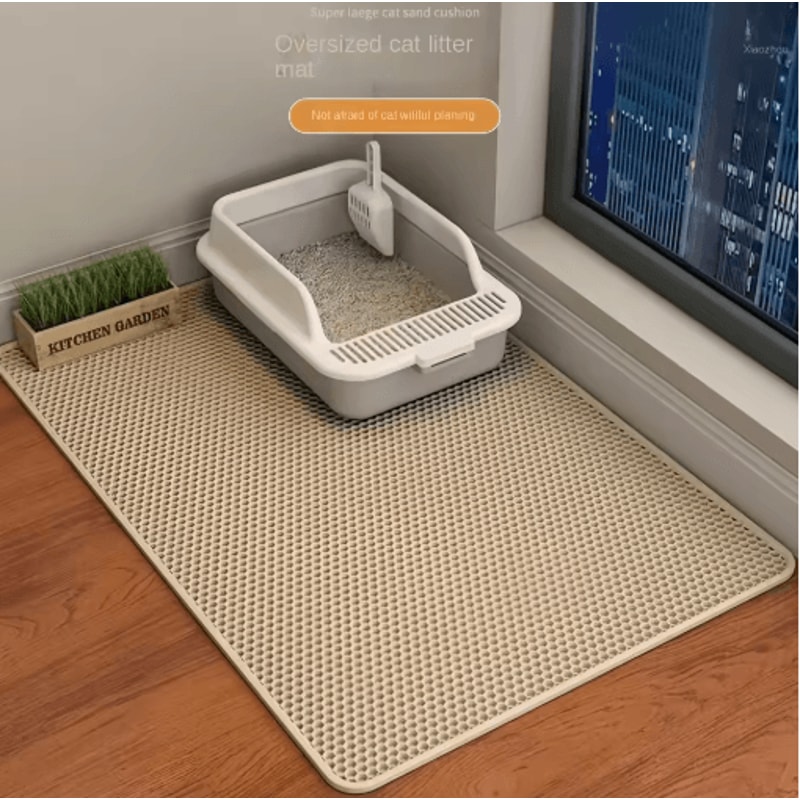 LitterLock Double Layer Waterproof Cat Litter Mat NonSlip Sand Trapping Pad 2