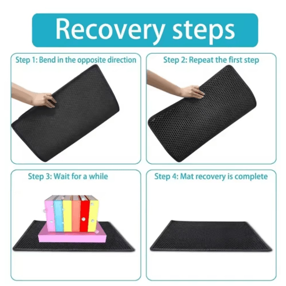 LitterLock Double Layer Waterproof Cat Litter Mat NonSlip Sand Trapping Pad 4