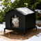 Weather Shield Outdoor Cat House With Stand Insulated Oxford Cloth Pet Shelter 1