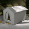 Weather Shield Outdoor Cat House With Stand Insulated Oxford Cloth Pet Shelter 4