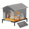 Weather Shield Outdoor Cat House With Stand Insulated Oxford Cloth Pet Shelter 10