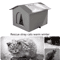 Weather Shield Outdoor Cat House With Stand Insulated Oxford Cloth Pet Shelter 8