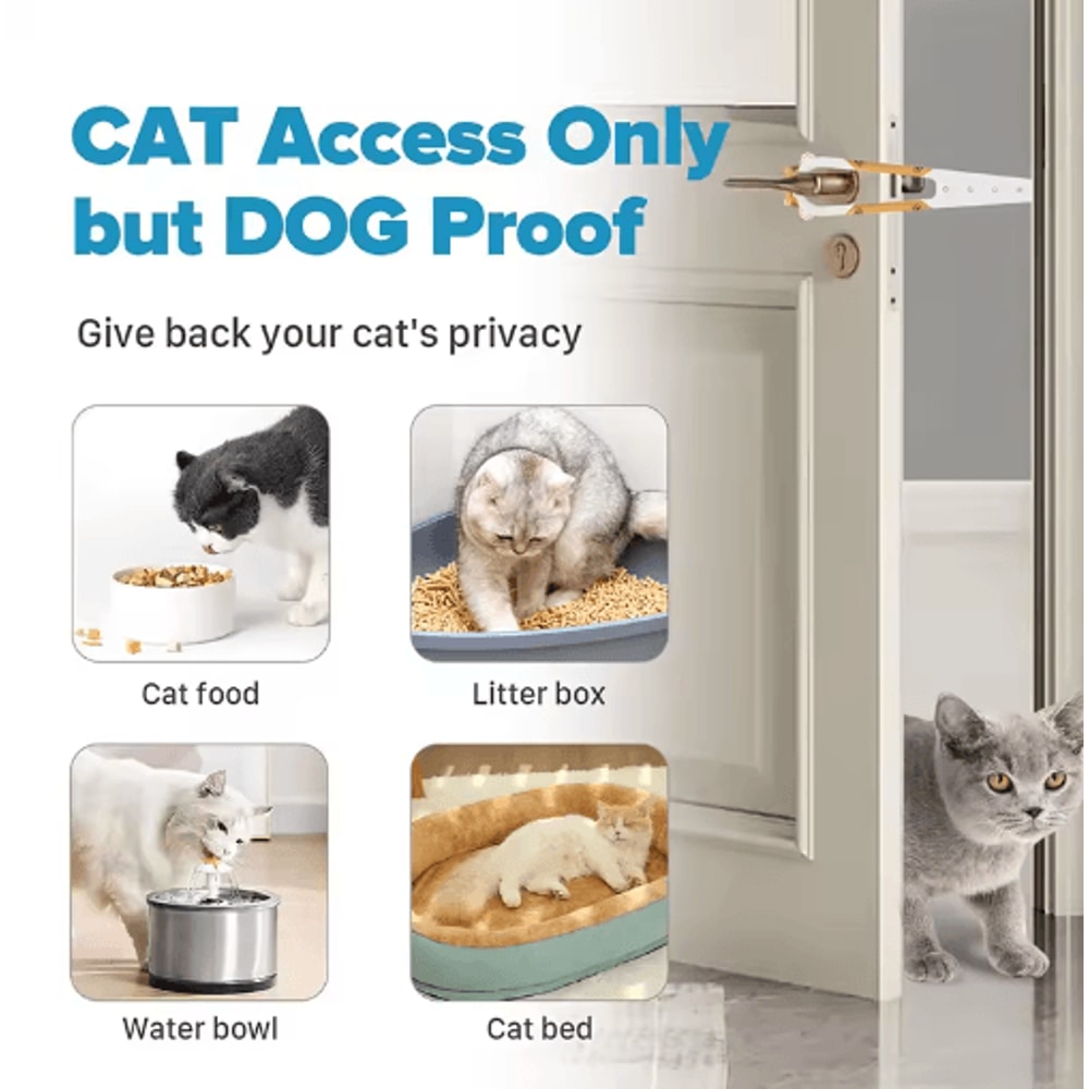 FlexGuard Adjustable Pet Door Latch Elastic Cat Dog Door Stopper 9