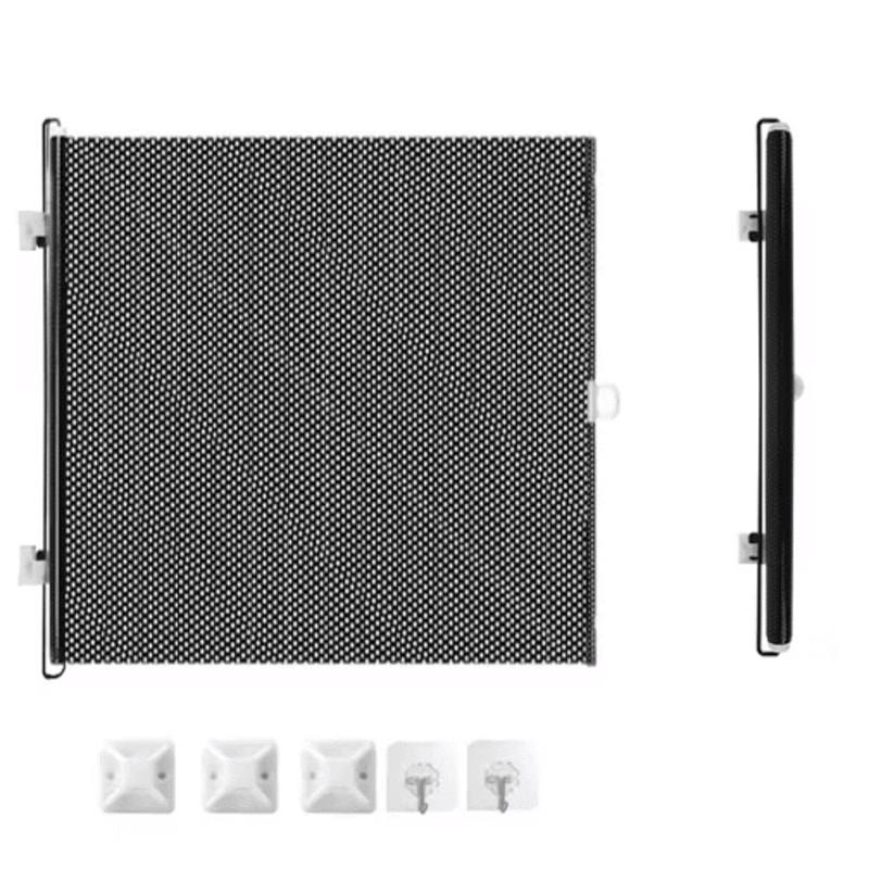 SafeSpan Retractable Pet Safety Gate Folding Mesh Barrier For Stairs Doorways 2