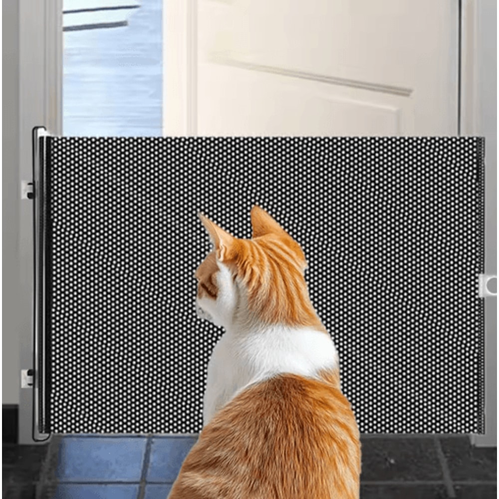 SafeSpan Retractable Pet Safety Gate Folding Mesh Barrier For Stairs Doorways 0