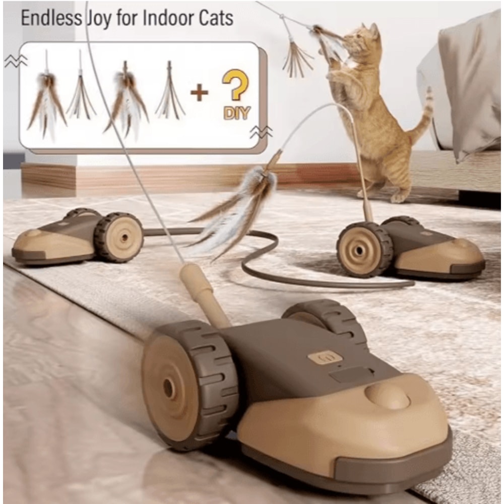 ZoomRush Smart Automatic Moving Pet Toy Car Interactive Touch WakeUp Toy 8