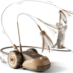 zoomrush smart automatic moving pet toy car – interactive touch wake-up toy