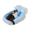 RoyalSnuggle LaceTrimmed Princess Pet Sofa Bed Plush Oval Bed For Cats Small Dogs 5