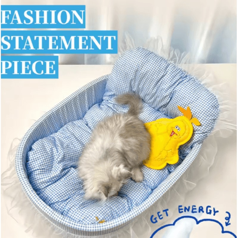 RoyalSnuggle LaceTrimmed Princess Pet Sofa Bed Plush Oval Bed For Cats Small Dogs 8