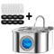 Transparent Cat Water Fountain With Sensor 32L Stainless Steel Automatic Pet Water Dispenser 4