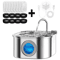 Transparent Cat Water Fountain With Sensor 32L Stainless Steel Automatic Pet Water Dispenser 5