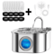 Transparent Cat Water Fountain With Sensor 32L Stainless Steel Automatic Pet Water Dispenser 5