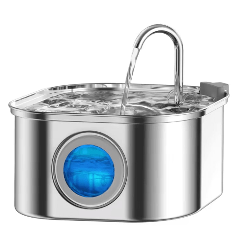 Transparent Cat Water Fountain With Sensor 32L Stainless Steel Automatic Pet Water Dispenser 6