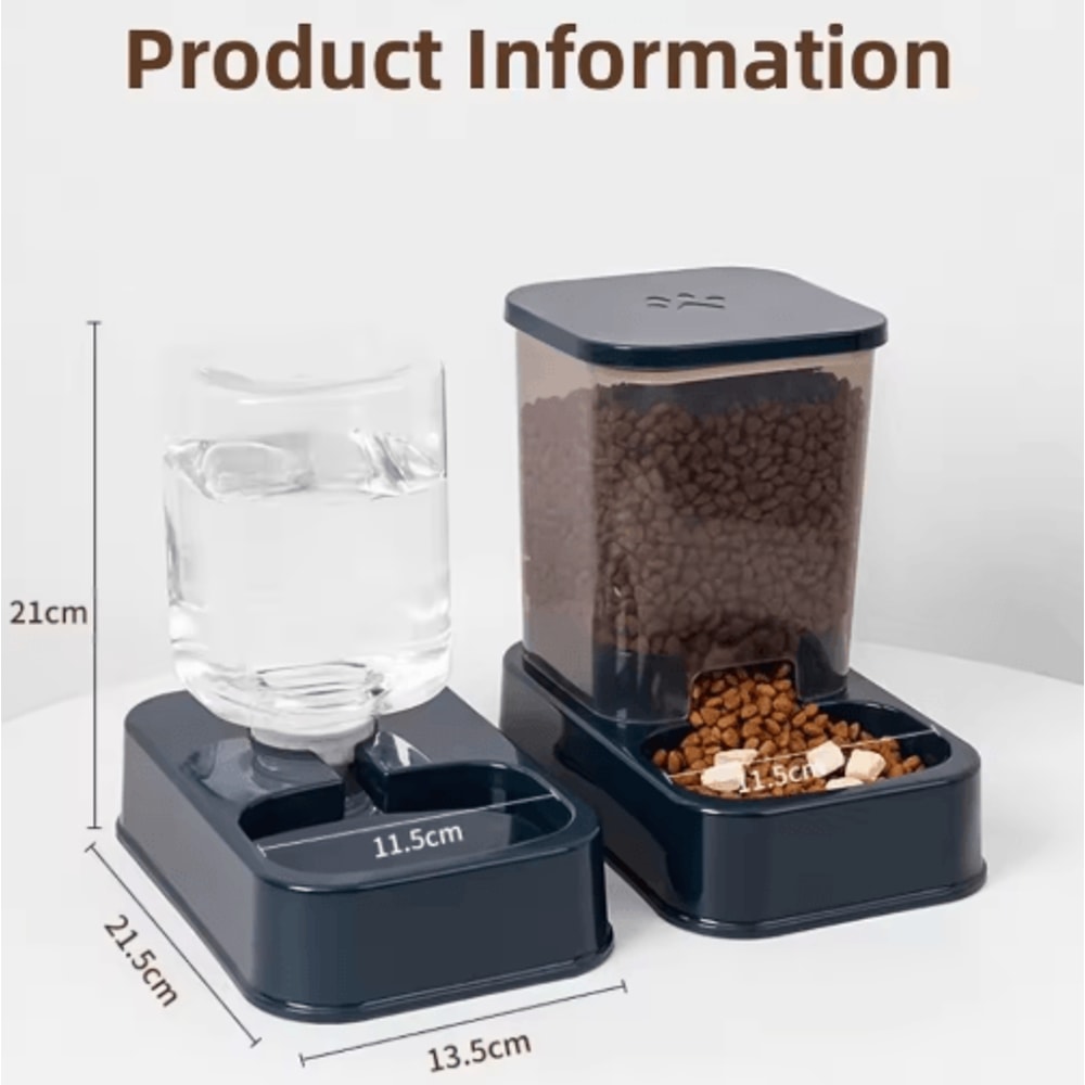 Automatic Pet Feeder Water Dispenser Set Large Capacity Food And Water Station For Cats Dogs 7