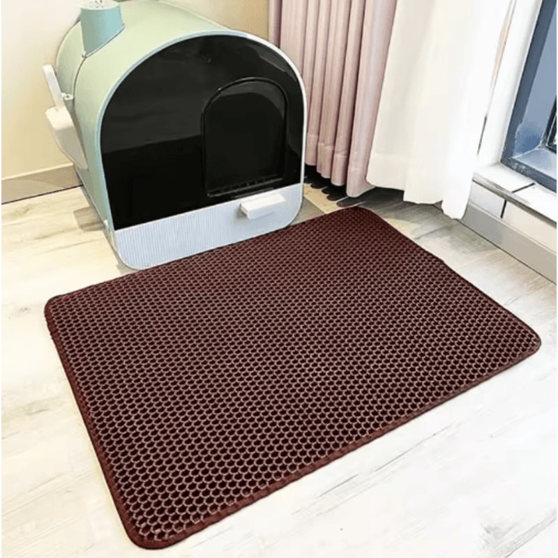 Double Layer Cat Litter Mat Waterproof Foldable Litter Trapping Pad For Cats 1