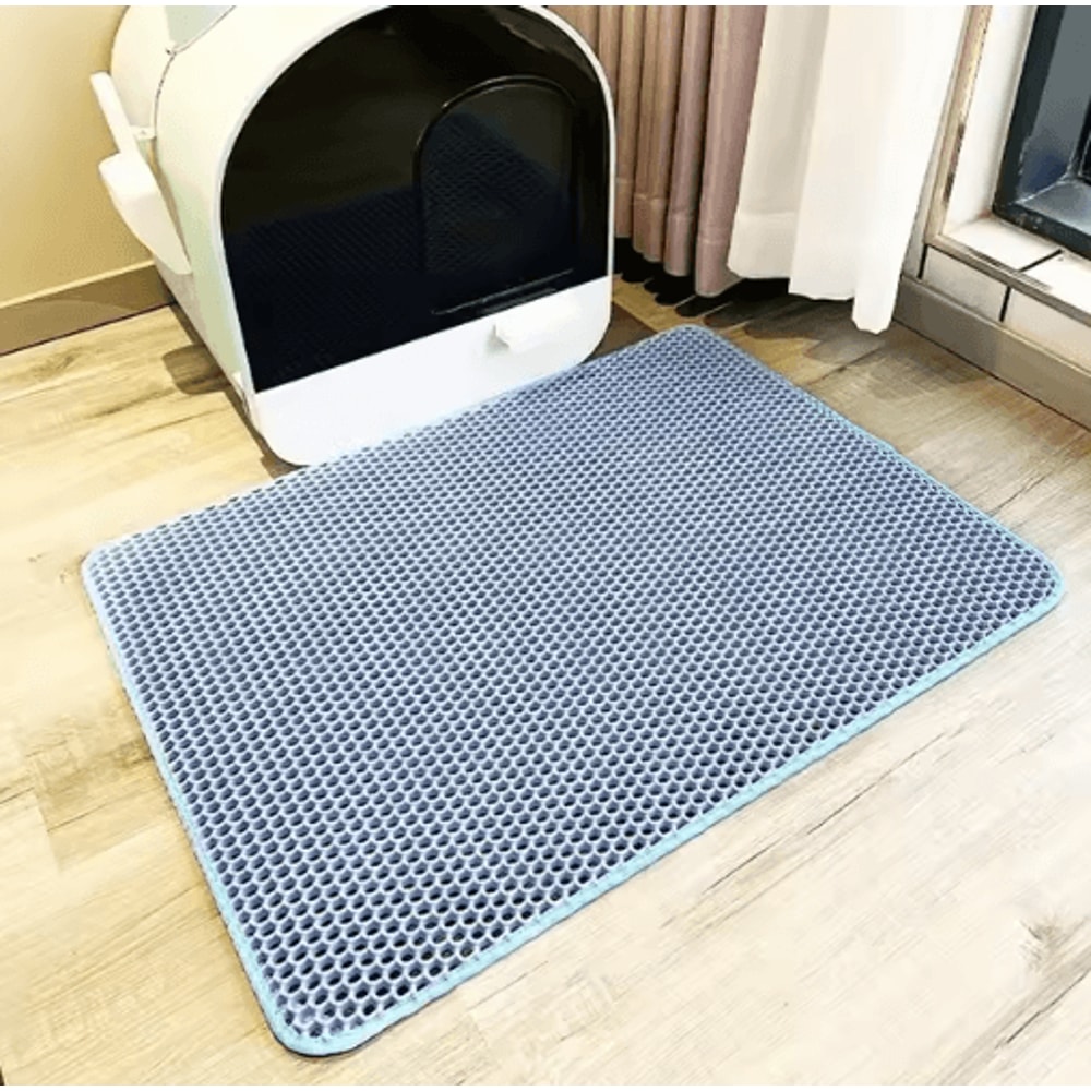 Double Layer Cat Litter Mat Waterproof Foldable Litter Trapping Pad For Cats 3
