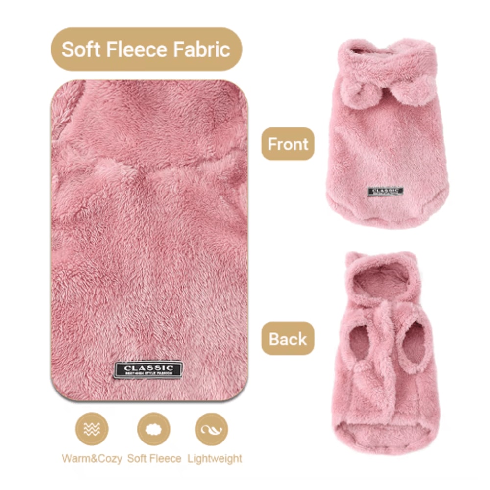 Warm Fleece Cat Dog Hoodie Cute Winter Sweater Coat For Small Pets 6