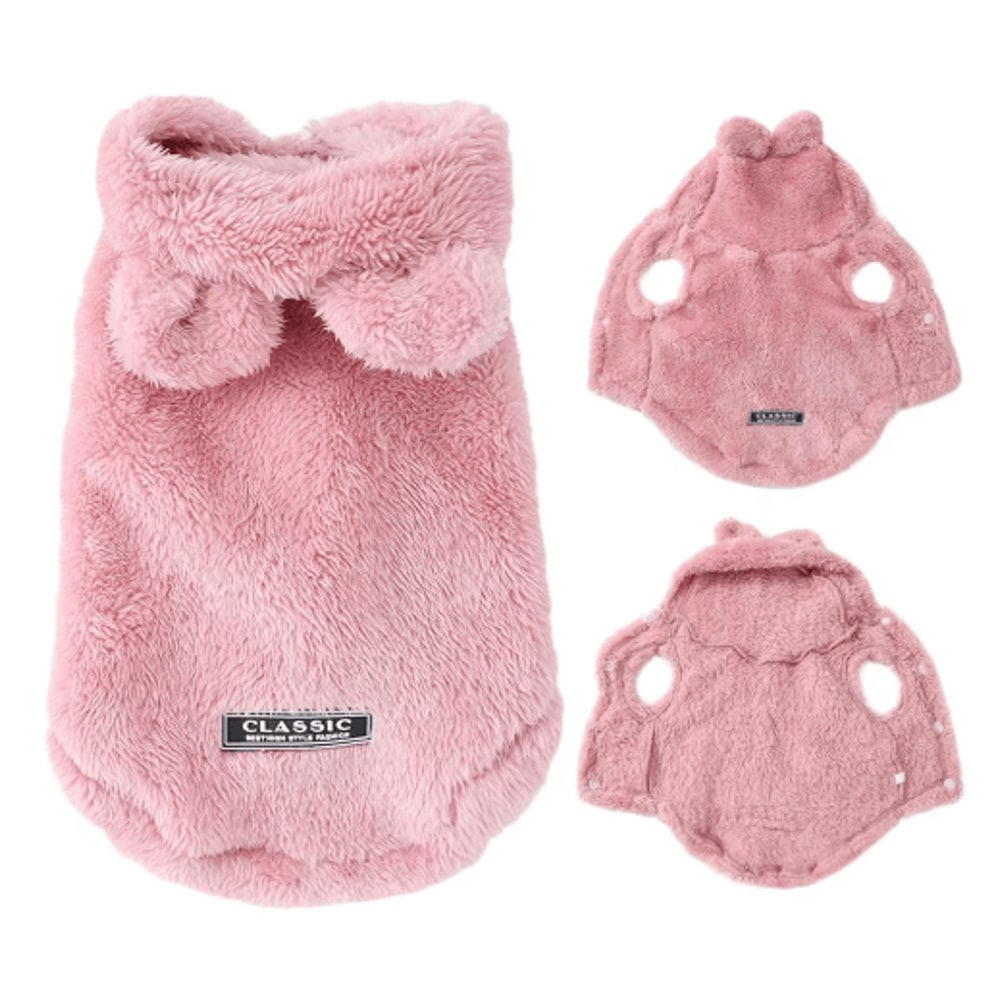 Warm Fleece Cat Dog Hoodie Cute Winter Sweater Coat For Small Pets 0