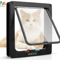 ATUBAN 4Way Locking Cat Door Flap Weatherproof Pet Door For Interior Exterior Doors 2
