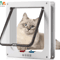ATUBAN 4Way Locking Cat Door Flap Weatherproof Pet Door For Interior Exterior Doors 3