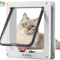 ATUBAN 4Way Locking Cat Door Flap Weatherproof Pet Door For Interior Exterior Doors 3