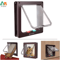 ATUBAN 4Way Locking Cat Door Flap Weatherproof Pet Door For Interior Exterior Doors 4