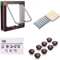 ATUBAN 4Way Locking Cat Door Flap Weatherproof Pet Door For Interior Exterior Doors 5