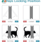 ATUBAN 4Way Locking Cat Door Flap Weatherproof Pet Door For Interior Exterior Doors 6