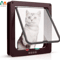 ATUBAN 4Way Locking Cat Door Flap Weatherproof Pet Door For Interior Exterior Doors 0