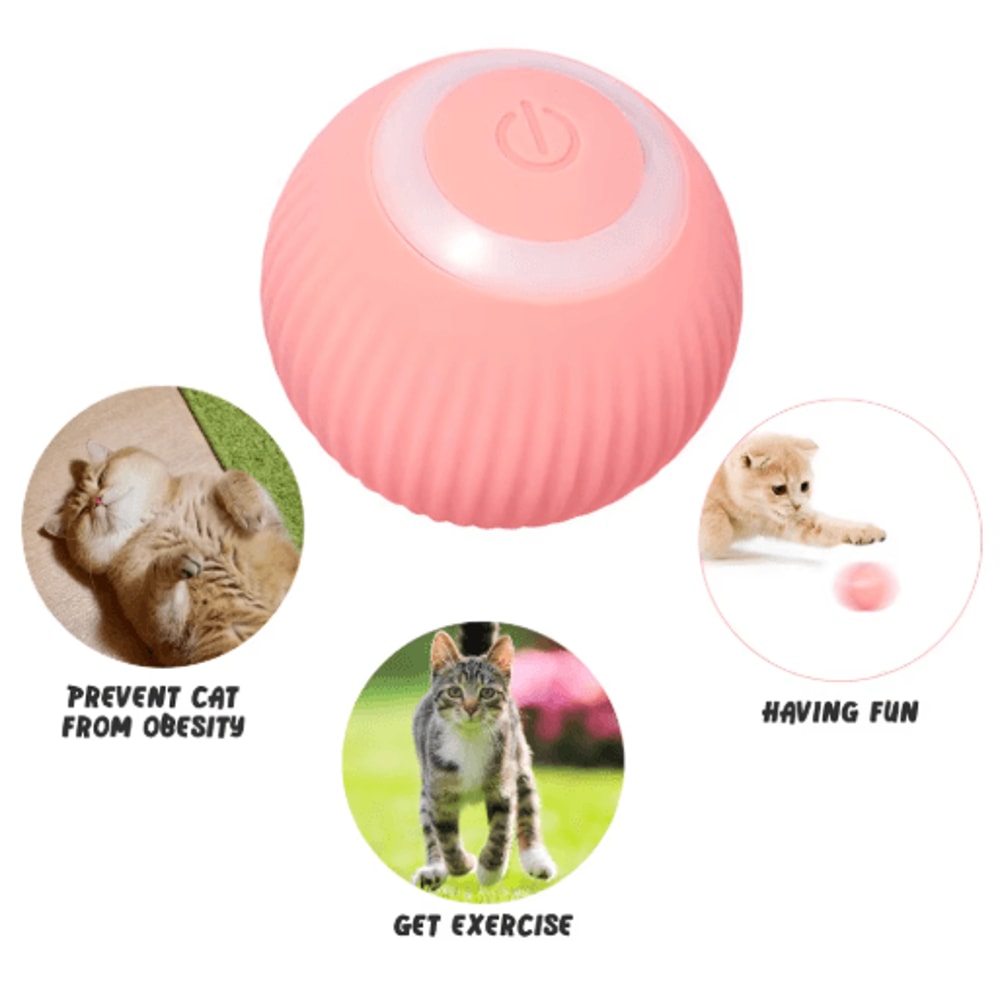 Smart Automatic Rolling Cat Toy Ball Interactive SelfMoving Toy For Indoor Cats 13