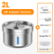 ROJECO Stainless Steel Cat Water Fountain Smart Automatic Pet Drinking Fountain For Cats Dogs 4
