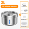 ROJECO Stainless Steel Cat Water Fountain Smart Automatic Pet Drinking Fountain For Cats Dogs 4