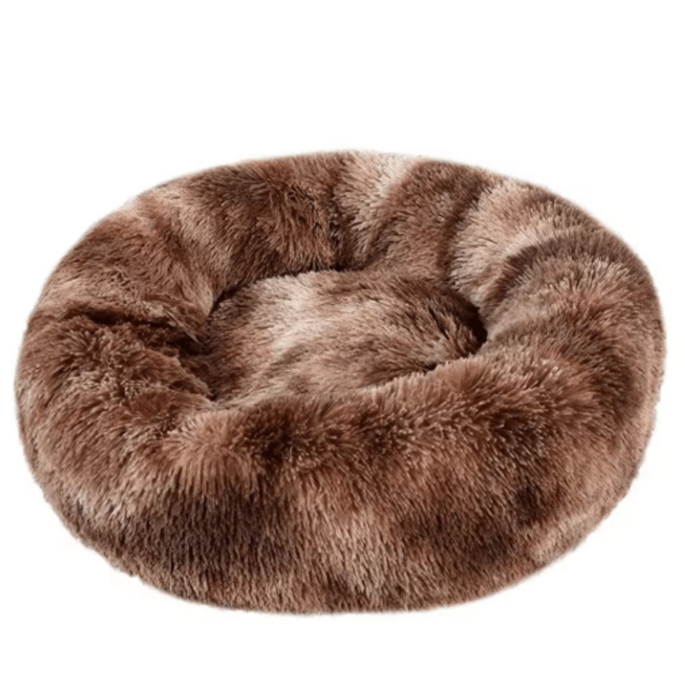 Long Plush Round Pet Bed Super Soft Winter Sleeping Nest For Cats Medium Dogs 1