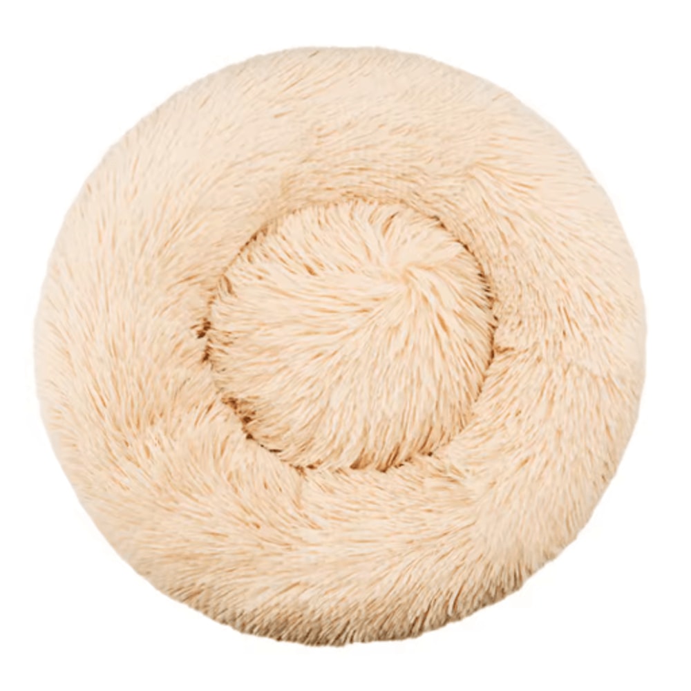 Long Plush Round Pet Bed Super Soft Winter Sleeping Nest For Cats Medium Dogs 10