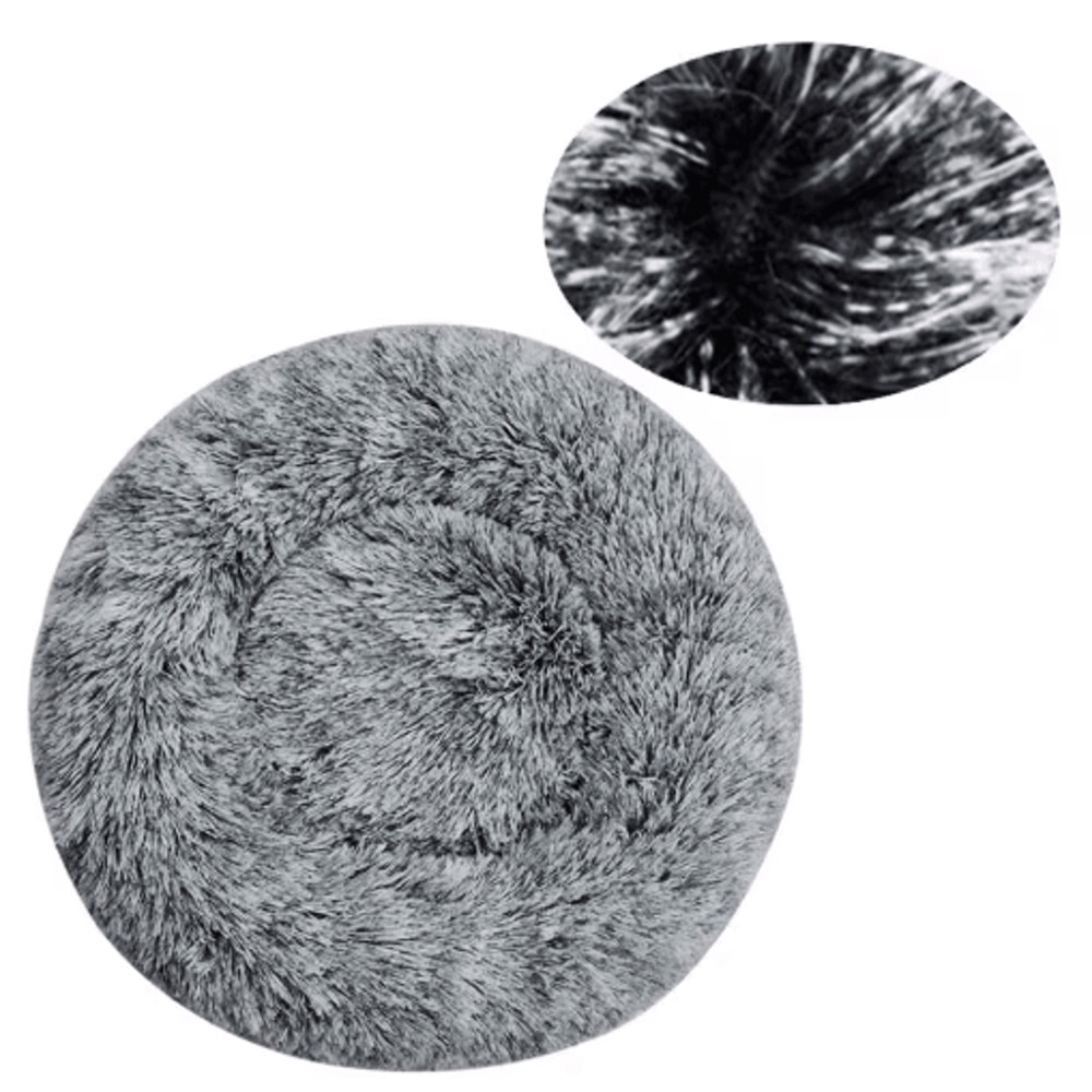 Long Plush Round Pet Bed Super Soft Winter Sleeping Nest For Cats Medium Dogs 6