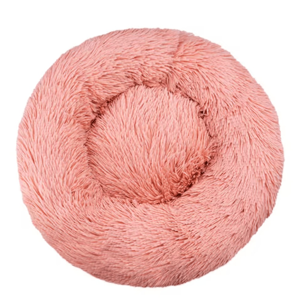 Long Plush Round Pet Bed Super Soft Winter Sleeping Nest For Cats Medium Dogs 8