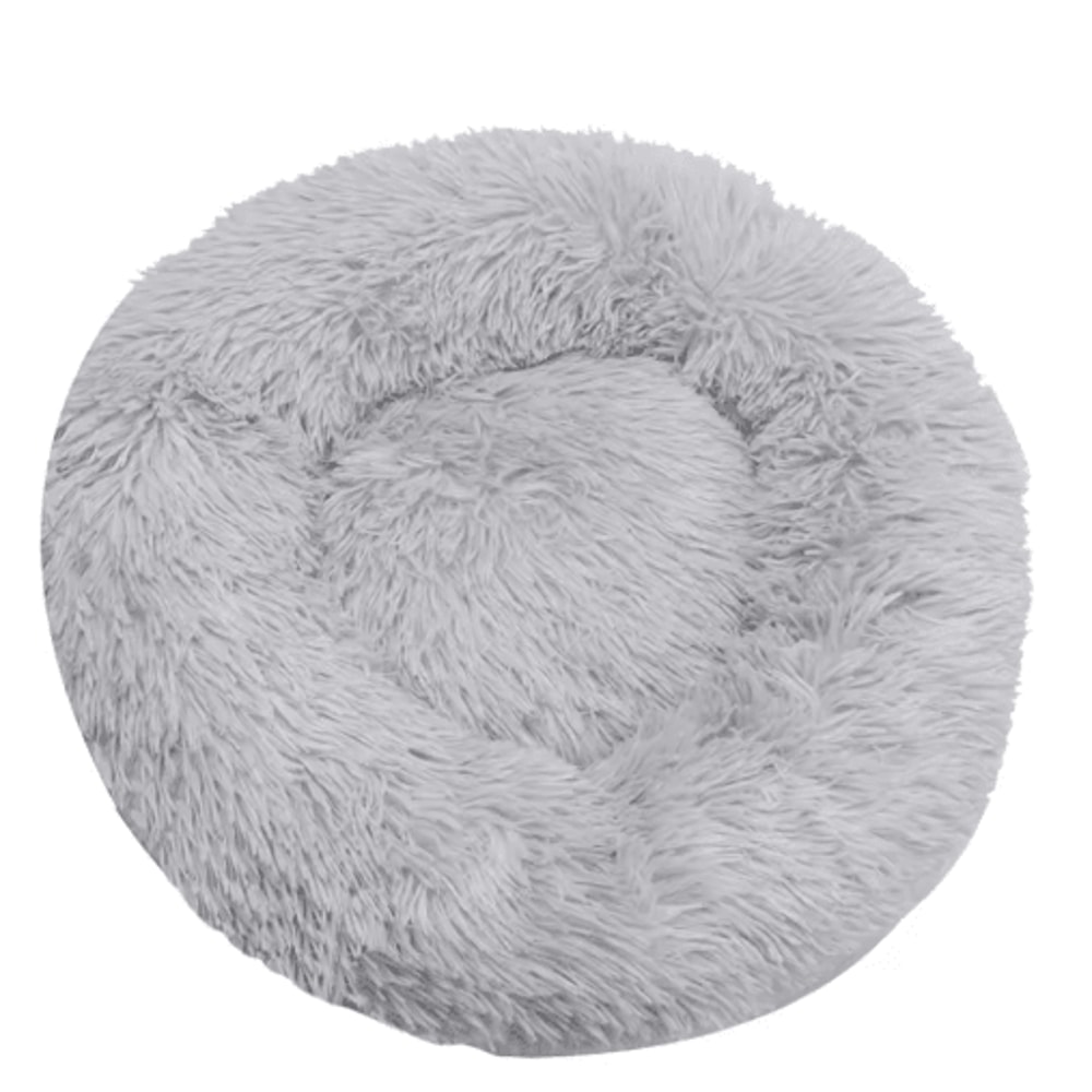 Long Plush Round Pet Bed Super Soft Winter Sleeping Nest For Cats Medium Dogs 9