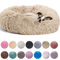 Long Plush Round Pet Bed Super Soft Winter Sleeping Nest For Cats Medium Dogs 0