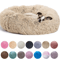 Long Plush Round Pet Bed Super Soft Winter Sleeping Nest For Cats Medium Dogs 0