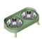 Elevated Stainless Steel Pet Feeder AntiSlip Dual Bowl For Cats Dogs 1
