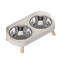 Elevated Stainless Steel Pet Feeder AntiSlip Dual Bowl For Cats Dogs 2