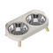Elevated Stainless Steel Pet Feeder AntiSlip Dual Bowl For Cats Dogs 2