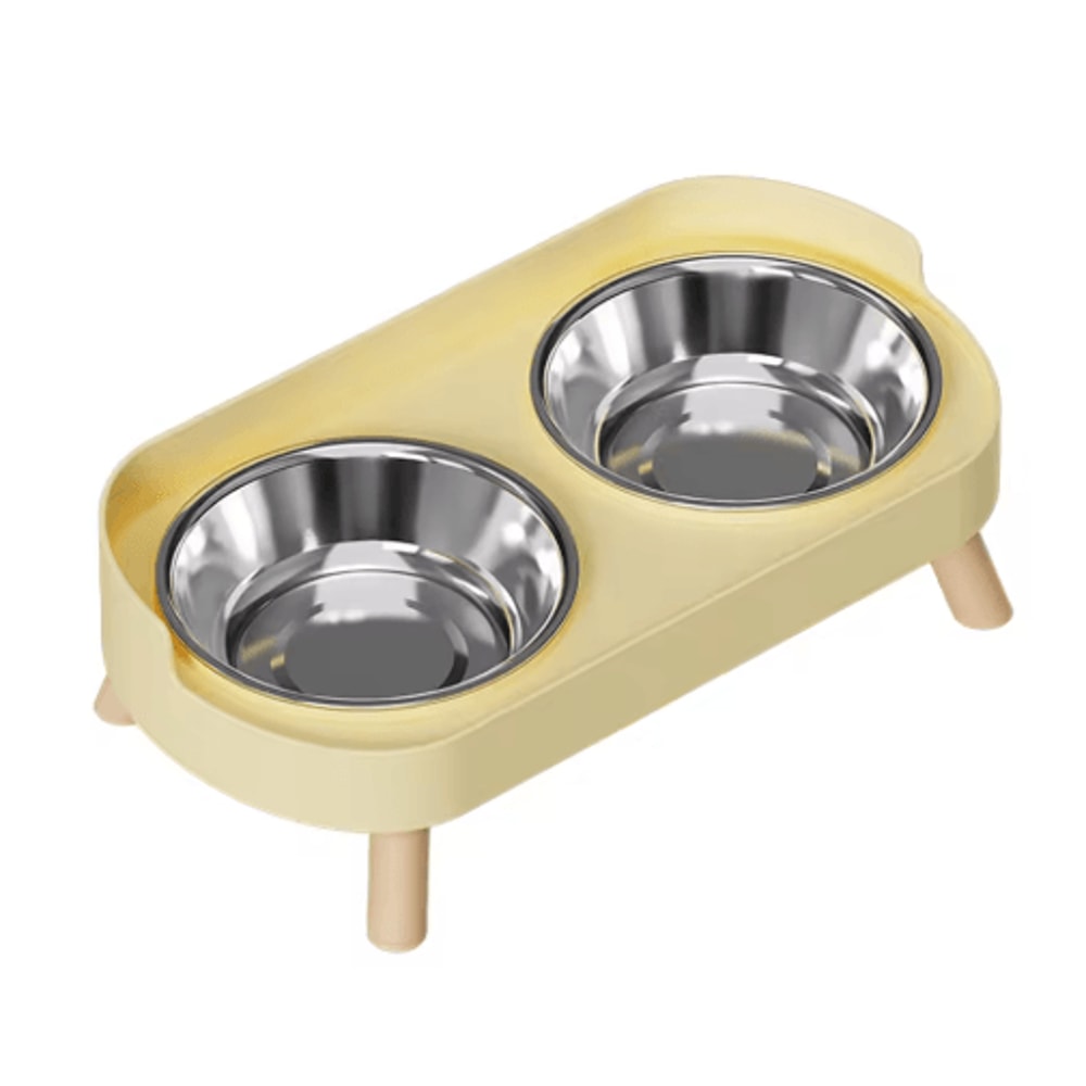 Elevated Stainless Steel Pet Feeder AntiSlip Dual Bowl For Cats Dogs 3