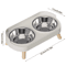 Elevated Stainless Steel Pet Feeder AntiSlip Dual Bowl For Cats Dogs 5