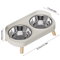Elevated Stainless Steel Pet Feeder AntiSlip Dual Bowl For Cats Dogs 5