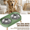 Elevated Stainless Steel Pet Feeder AntiSlip Dual Bowl For Cats Dogs 9