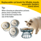 Oitabi 3PCS Ceramic Cat Bowl Set Anti Whisker Fatigue Shallow Food Dishes For Cats 0